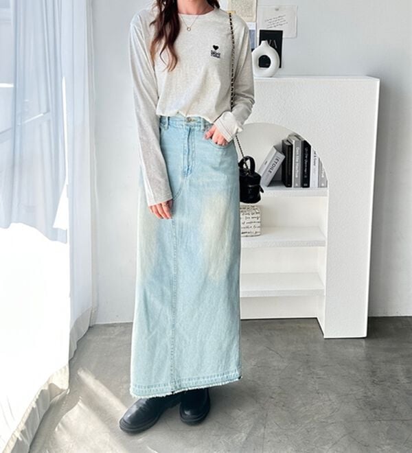 GeeRA（ジーラ）の「ハートデザイン刺繍ロンＴ（カットソー）」｜詳細画像