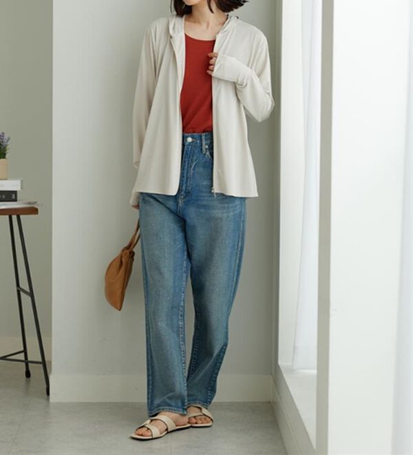 BELLUNA（ベルーナ）の「【接触冷感/UV対策/軽量】ヒンヤリ＆UV対策軽量パーカー（パーカー）」｜詳細画像