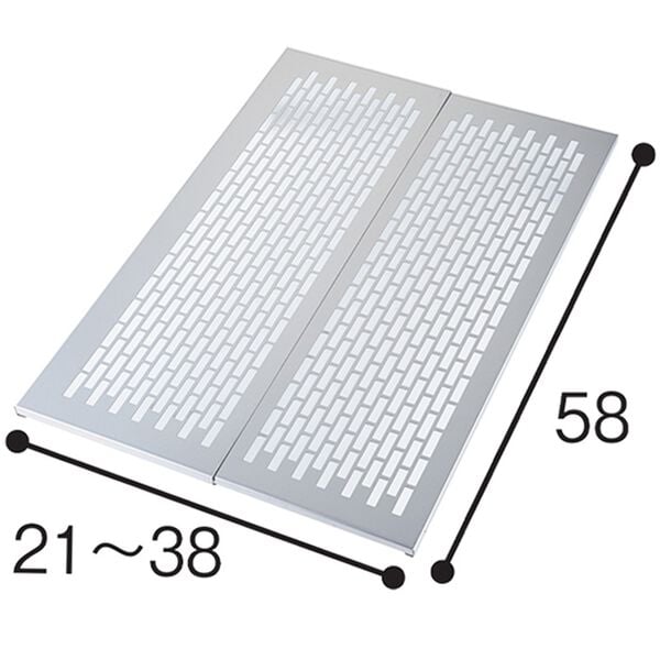 「［日本製］オールステンレス頑丈伸縮作業プレート（水まわり・コンロまわり用品）」｜詳細画像