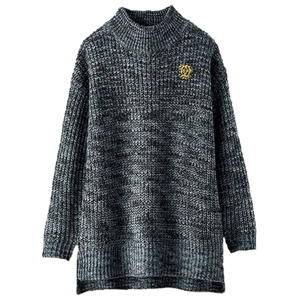 BELLUNA（ベルーナ）の「ブローチ付ミックス調ニットプルオーバー（ニット・セーター）」｜詳細画像