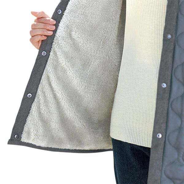 BELLUNA（ベルーナ）の「着ぶくれしにくい！裏シャギーキルトジャケット（ブルゾン）」｜詳細画像