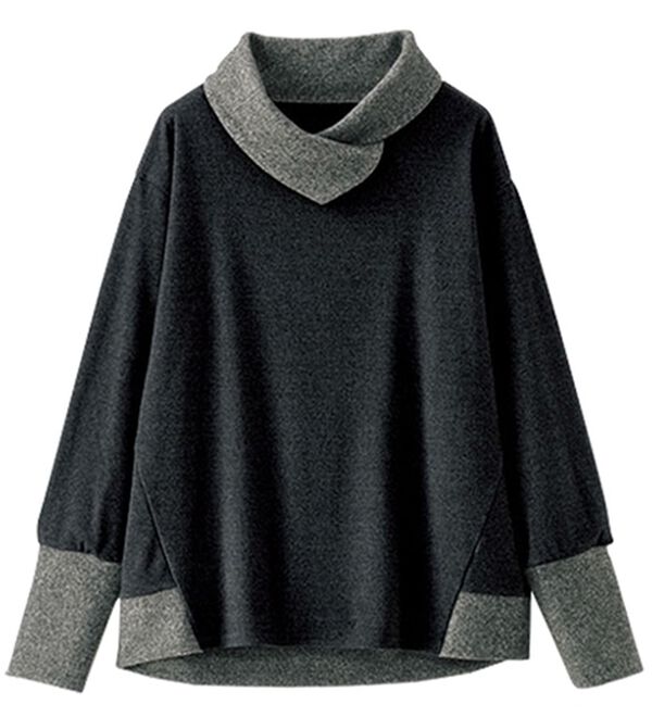 BELLUNA（ベルーナ）の「配色切替デザインプルオーバー（カットソー）」｜詳細画像
