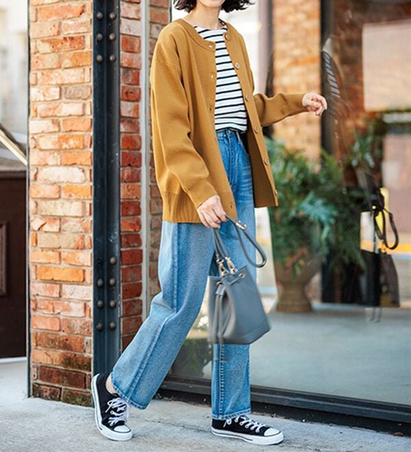 BELLUNA（ベルーナ）の「洗える！軽い！配色使いニットカーディガン（ニットカーディガン）」｜詳細画像