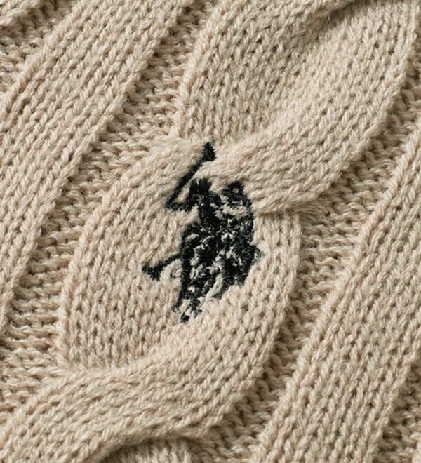 GeeRA（ジーラ）の「【U.S. POLO ASSN.】Ｖネックケーブルニット（ニット・セーター）」｜詳細画像