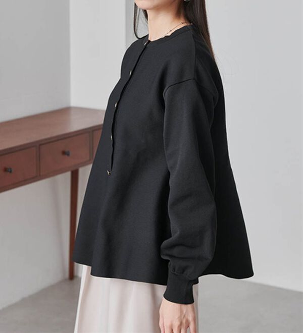 RANAN（ラナン）の「ペプラムチュニックカーデ（ニットカーディガン）」｜詳細画像