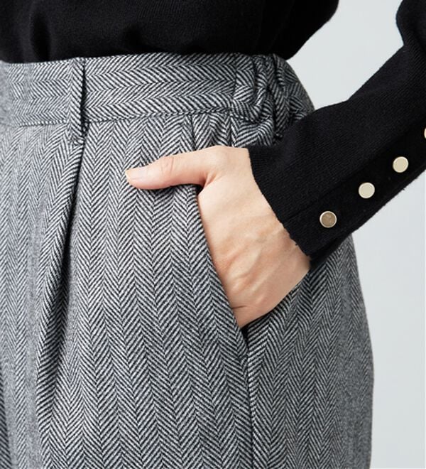 BELLUNA（ベルーナ）の「ウール調ふっくらワイドパンツ（ワイドパンツ・ガウチョ）」｜詳細画像