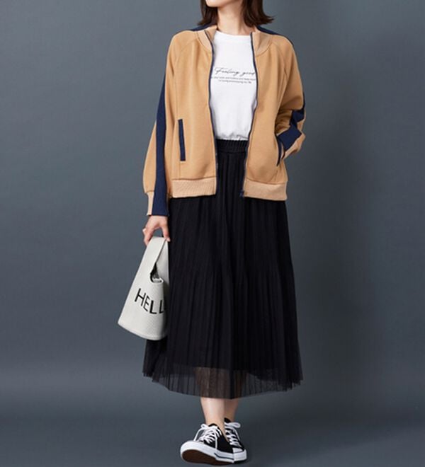 BELLUNA（ベルーナ）の「【Ｌａｇｒｉｌｕａ】配色ライン使いコクーンジャケット（その他ジャケット）」｜詳細画像