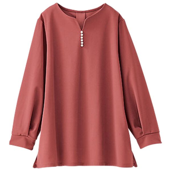 BELLUNA（ベルーナ）の「カットジョーゼット素材パール使いブラウス（ブラウス）」｜詳細画像