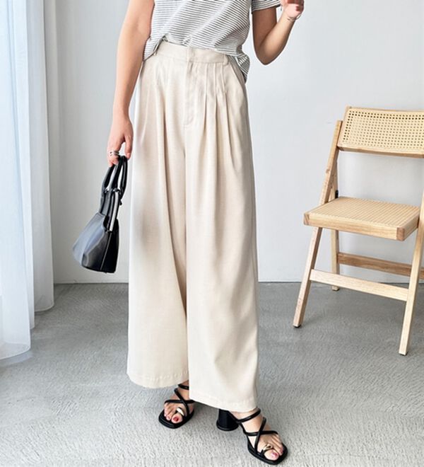 GeeRA（ジーラ）の「３タックワイドパンツ（フルレングスパンツ）」｜詳細画像