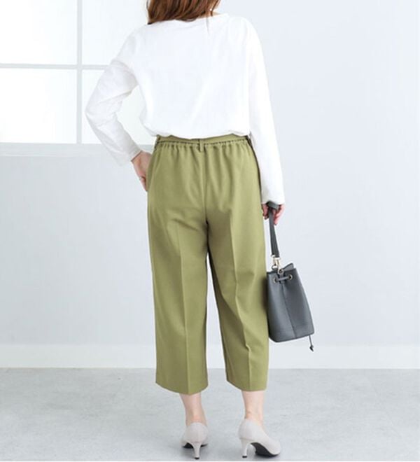 BELLUNA（ベルーナ）の「ウーリッシュ素材ベルト付ワイドパンツ（その他パンツ）」｜詳細画像