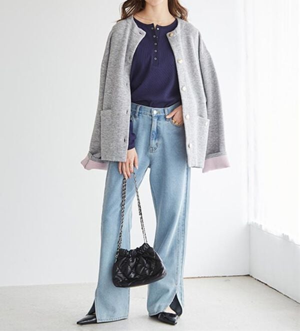 RANAN（ラナン）の「ヘンリーネックワッフルロンＴ（カットソー）」｜詳細画像