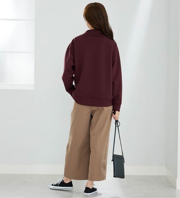 BELLUNA（ベルーナ）の「なめらかタッチ！もっちりん裾ジッププルオーバー（カットソー）」｜詳細画像