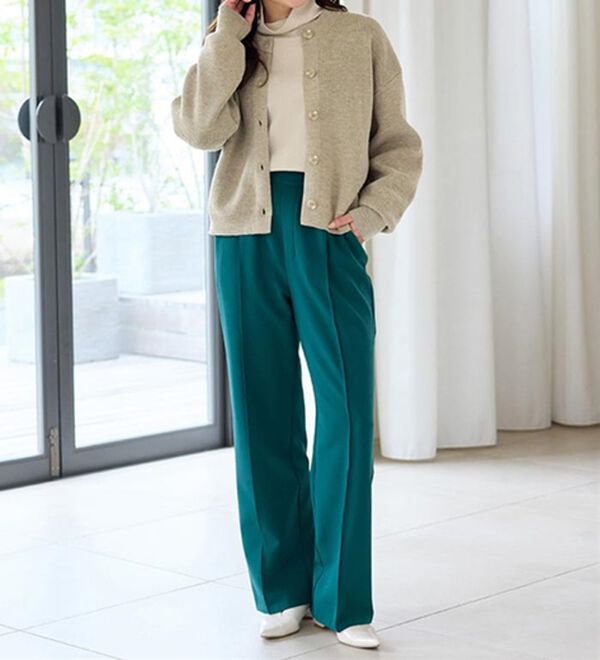 RANAN（ラナン）の「畦ニットカーデ&times;ベロアキャミワンピ（ロングワンピース）」｜詳細画像