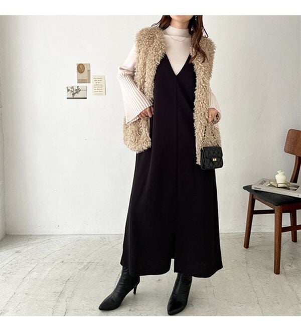 GeeRA（ジーラ）の「楽ちん！ストレッチ前後２ＷＡＹジャンパースカート（ジャンパースカート）」｜詳細画像