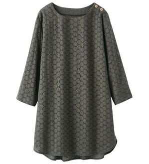 BELLUNA（ベルーナ）の「綿１００％サークルレース素材チュニック（チュニック）」｜チャコール