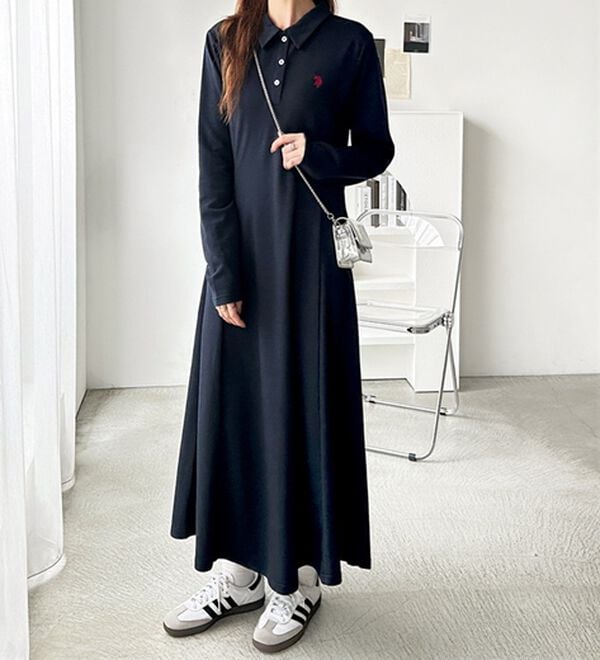 GeeRA（ジーラ）の「【U.S. POLO ASSN.】ポロ衿カットソーワンピース（その他ワンピース）」｜詳細画像