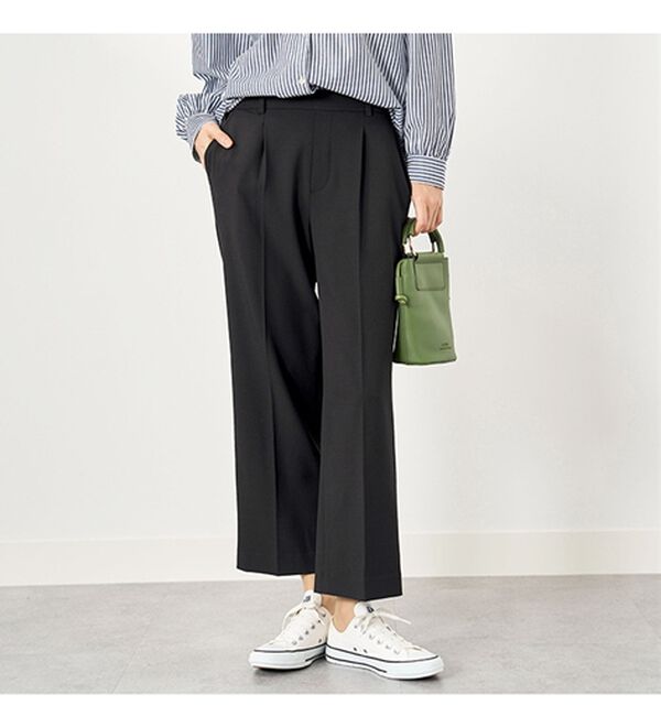 BELLUNA（ベルーナ）の「サラリ美脚見え！タック使いワイドパンツ（ワイドパンツ・ガウチョ）」｜詳細画像