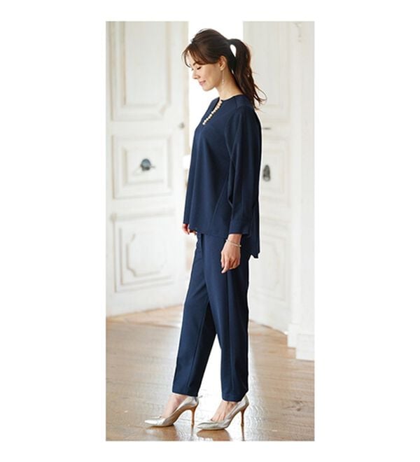 BELLUNA（ベルーナ）の「快適ストレッチ！パール調デザインセットアップ（セットアップ）」｜詳細画像