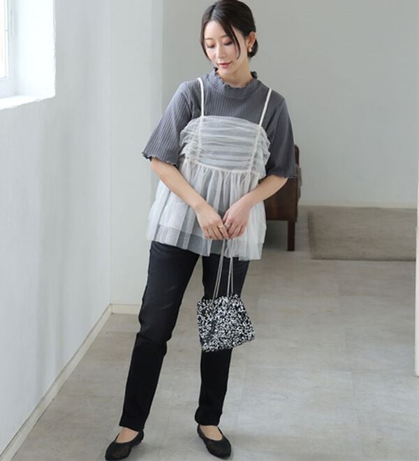 A HAPPY MARILYN（アハッピーマリリン）の「【Ｌ～８Ｌ】綿タッチで極上の着心地、選べるテレコリブトップス。（カットソー）」｜詳細画像