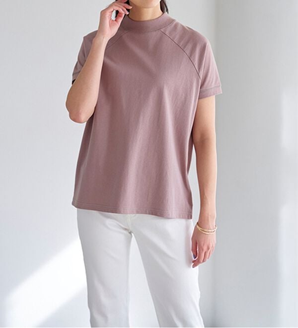 BELLUNA（ベルーナ）の「華奢見せ！しっかり素材コットン１００％Ｔシャツ（カットソー）」｜詳細画像