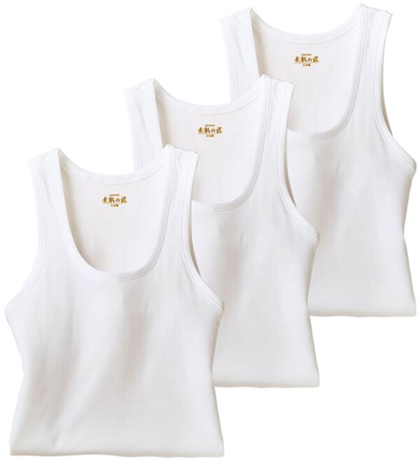 「【３枚組】＜ＧＵＮＺＥ&times;ベルーナ＞素肌の匠（Ｒ）日本製綿１００％インナー（メンズ肌着・インナーウェア）」｜3枚組 ランニング