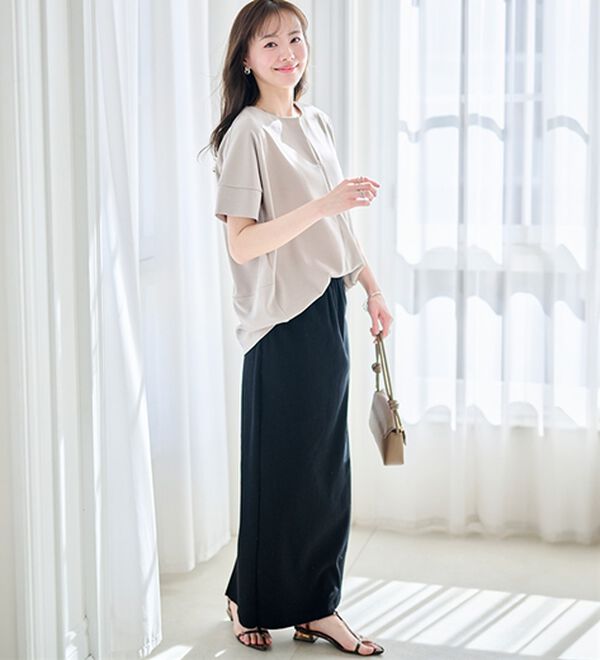 RANAN（ラナン）の「【4つの機能付】ひんやりハーフジップコクーンチュニック（チュニック）」｜詳細画像