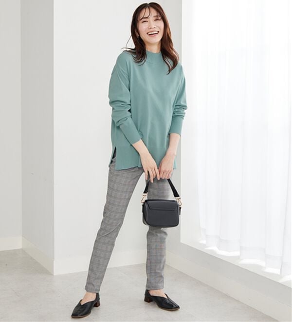 BELLUNA（ベルーナ）の「【新色追加】もちもち素材ハイネックニットプルオーバー（ニット・セーター）」｜詳細画像