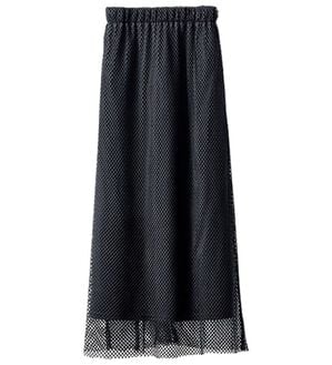 BELLUNA（ベルーナ）の「メッシュ素材ペンシルデザインスカート（ロングスカート）」｜黒