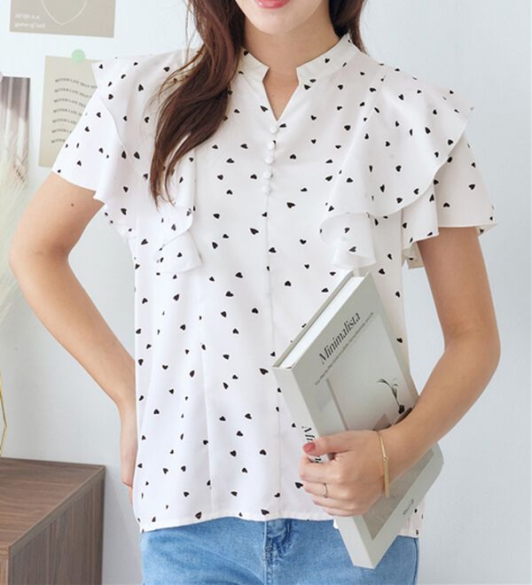 alotta（アロッタ）の「フリルデザインブラウス（ブラウス）」｜詳細画像