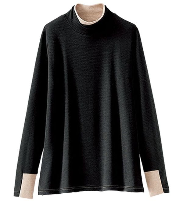 BELLUNA（ベルーナ）の「しっとり素材配色デザインプルオーバー（カットソー）」｜詳細画像