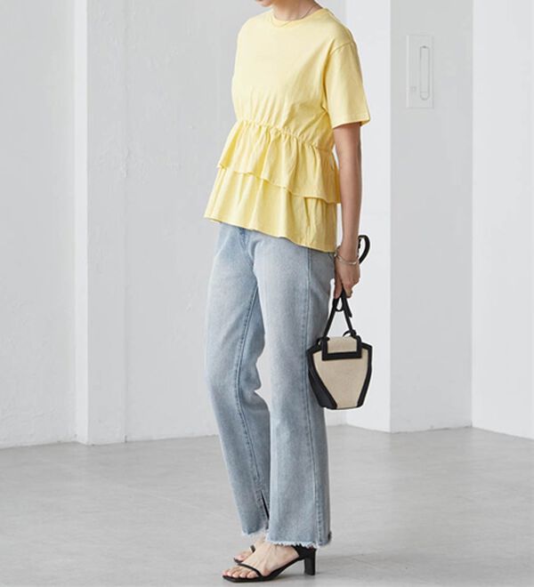 RANAN（ラナン）の「ピグメントフリルトップス（カットソー）」｜詳細画像