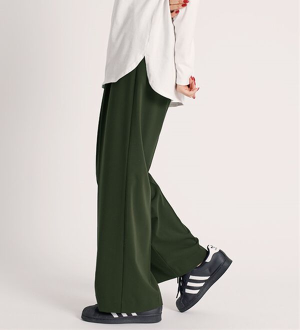 BELLUNA（ベルーナ）の「サマ見え！美脚タック使いワイドパンツ（ワイドパンツ・ガウチョ）」｜詳細画像