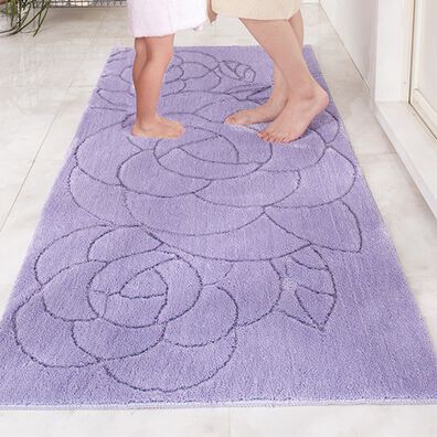 「ローズ柄大判バスマット（バスマット）」