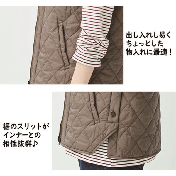 BELLUNA（ベルーナ）の「カポック入り中わたデザインキルトベスト（中わたコート・ベスト）」｜詳細画像