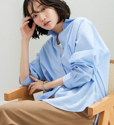 BELLUNA（ベルーナ）の「麻入りイージーケアゆったりシャツ（シャツ）」