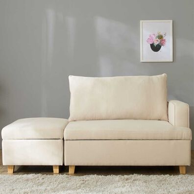 iellio（イエリオ）の「収納付オットマン付カウチソファ（ソファ）」