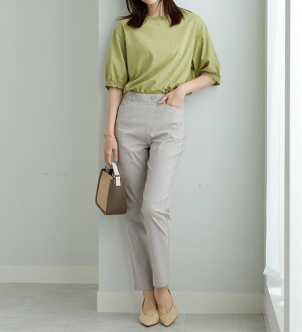 BELLUNA（ベルーナ）の「冷感ピケストレッチ素材スリムパンツ（フルレングスパンツ）」｜詳細画像