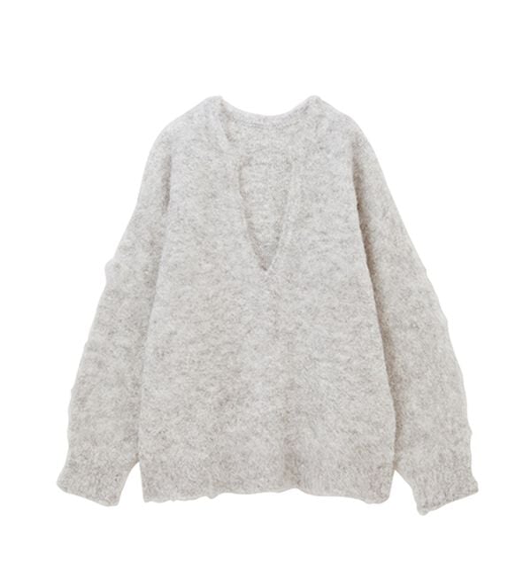 RANAN（ラナン）の「ディープキーネックシャギーニット（ニット・セーター）」｜詳細画像