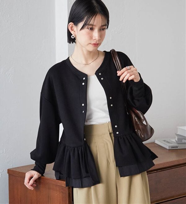 RANAN（ラナン）の「フリルぺプラムショートカーデ（その他カーディガン）」｜詳細画像