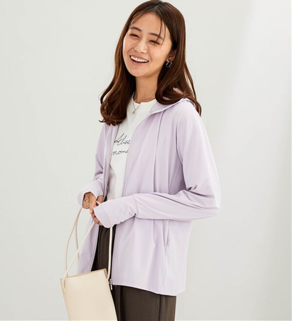 BELLUNA（ベルーナ）の「ヒンヤリ＆ＵＶ対策軽量パーカー（その他ジャケット）」｜詳細画像