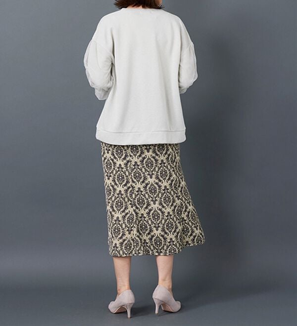 BELLUNA（ベルーナ）の「ラメ調袖チュールデザインカーディガン（その他カーディガン）」｜詳細画像