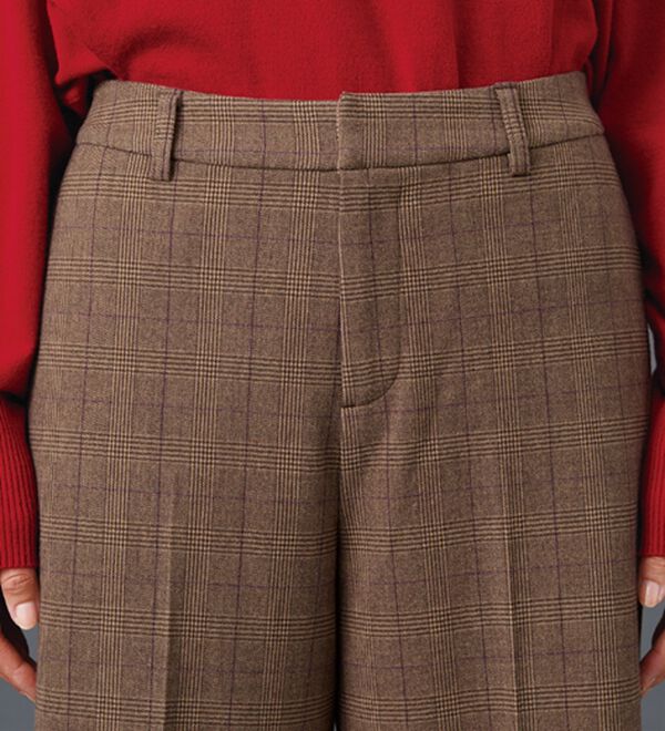 BELLUNA（ベルーナ）の「サマ見え（スーパーウォーム）ウール調センタープレスクロップドパンツ（クロップドパンツ）」｜詳細画像