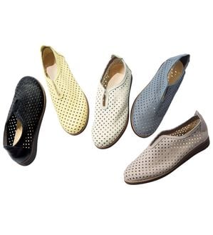 ルフラン（ルフラン）の「＜フィグリーノ＞やわらかレザーのらくちんはだしシューズ（フラットシューズ）」｜詳細画像