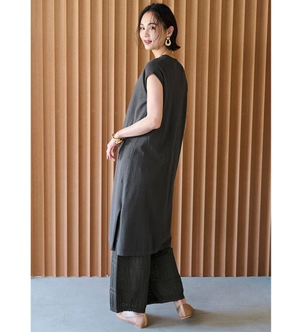 RANAN（ラナン）の「夏でも涼しい！綿１００％ニットセットアップ（セットアップ）」｜詳細画像