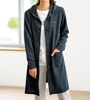 BELLUNA（ベルーナ）の「＜ＥＬＬＥ　Ａｃｔｉｖｅ＞裏ボーダーフードカーディガン（その他カーディガン）」｜詳細画像