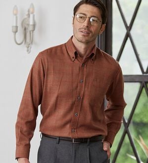 「着脱簡単！洗えるウールブレンドシャツ（メンズシャツ）」｜詳細画像