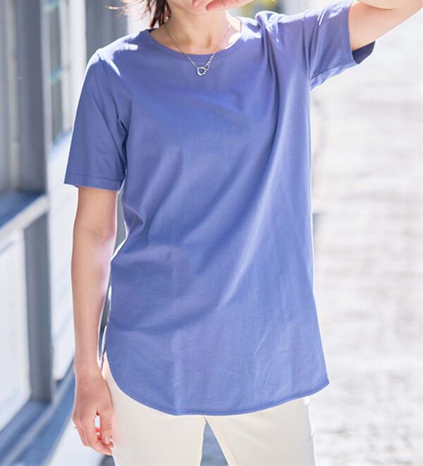 RANAN（ラナン）の「＜ＢＣ＞綿１００％ひんやりラウンドヘムプルオーバー（カットソー）」｜詳細画像