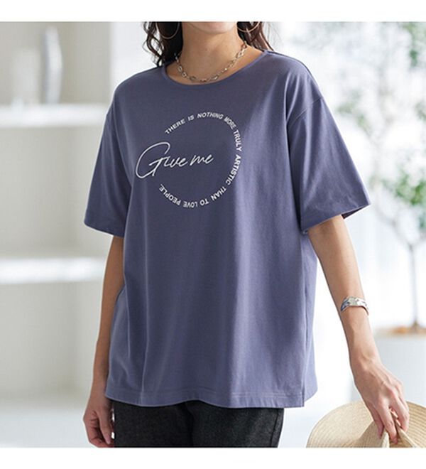 BELLUNA（ベルーナ）の「汗ジミ対策！綿混プリントＴシャツ（Tシャツ）」｜詳細画像