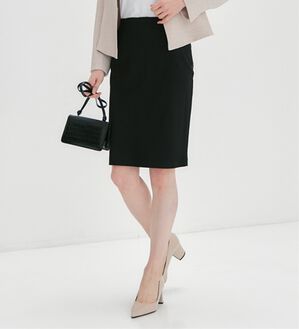 RANAN（ラナン）の「夏に嬉しい機能付！ストレッチタイトスカート（ひざ丈スカート）」｜ブラック