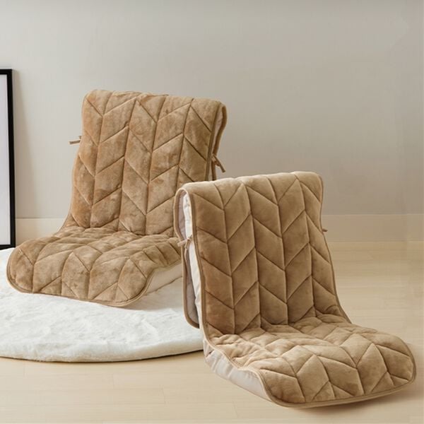 iellio（イエリオ）の「あったかフランネルチェアカバー＜座椅子カバー・こたつ椅子カバー・吸湿発熱・抗菌防臭＞（チェアカバー・チェアパッド）」｜詳細画像